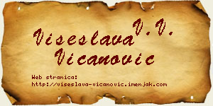 Višeslava Vicanović vizit kartica
